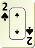 Bordered Two Of Spades Clip Art